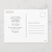 クラシック白黒卒業招待状 シーズンポストカード (裏面)