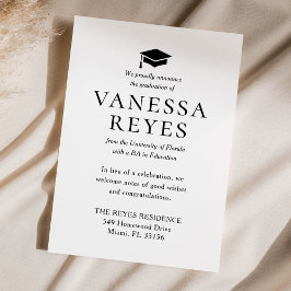 クラシック白黒卒業発表 案内状