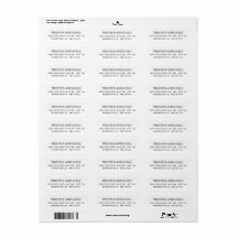 クラシック白黒差出人住所ラベル