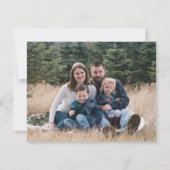 クラシック白黒感謝祭ディナーパーティー 招待状 (裏面)