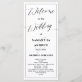 クラシック白黒書婚礼プログラム プログラム (正面)