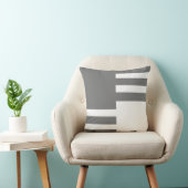 クラシック白黒横線の正方形 クッション (椅子)