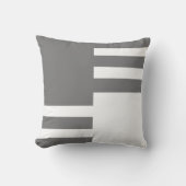 クラシック白黒横線の正方形 クッション (正面)