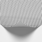 クラシック白黒水玉模様パターン ラッピングペーパー (角)