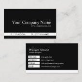 クラシック白黒法律事務カード 名刺 (正面/裏面)