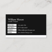 クラシック白黒法律事務カード 名刺 (裏面)