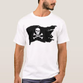 クラシック白黒海賊旗 Tシャツ (正面)