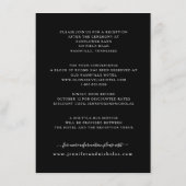 クラシック白黒牡丹結婚詳細 エンクロージャーカード (裏面)