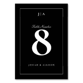 クラシック白黒結婚の テーブルナンバー