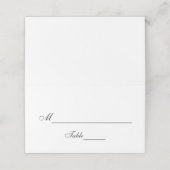 クラシック白黒結婚の プレイスカード (外部開封)