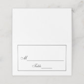 クラシック白黒結婚の プレイスカード (外部開封)