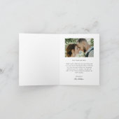 クラシック白黒結婚写真 サンキューカード (内部)