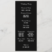 クラシック白黒結婚式 プログラム (裏面)