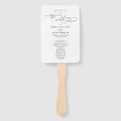 クラシック白黒結婚式 プログラム ハンドファン (正面)