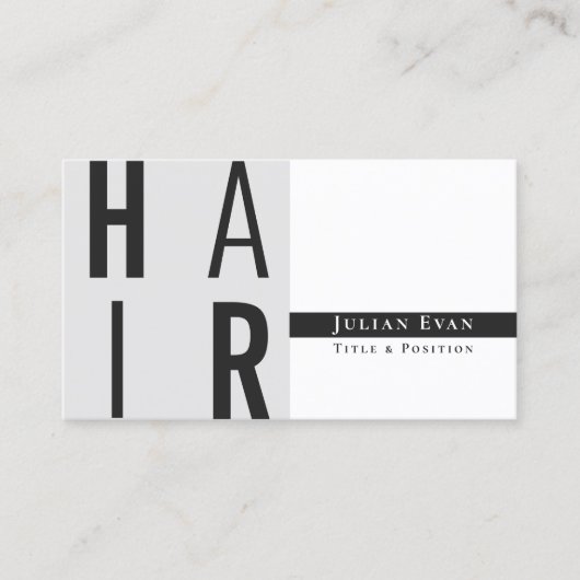 クラシック白黒美容師 名刺 (正面)