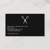 クラシック白黒/ドレープ背景 名刺 (裏面)