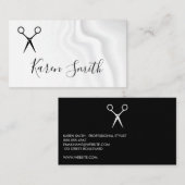 クラシック白黒/ドレープ背景 名刺 (正面/裏面)