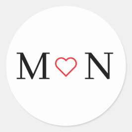 クラシック白黒 ラウンドシール