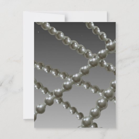 クラシック真珠の返信カード 出欠カード (裏面)