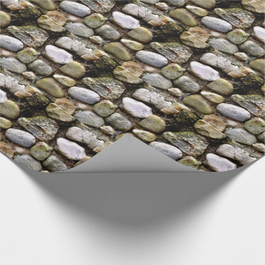 クラシック石の石動揺して素朴な石 ラッピングペーパー (角)