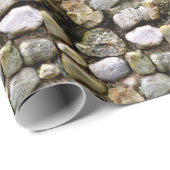 クラシック石の石動揺して素朴な石 ラッピングペーパー (ロールコーナー)