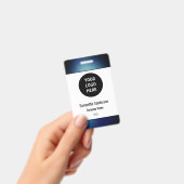 クラシック社員ID会社ロゴバーコード バッジ (手持ち)