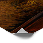 クラシック秋の湖の木々クリムゾンの葉 ポスター (角)