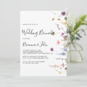 クラシック秋カラフルワイルドフローラ結婚ズブランチ 招待状 (スタンド正面)