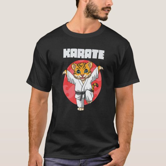 クラシック空手タイガー・クレインキック Tシャツ (正面)