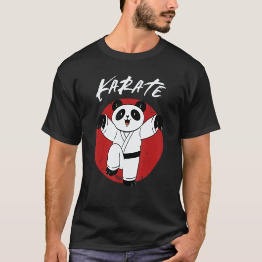 クラシック空手パンダ Tシャツ (正面)