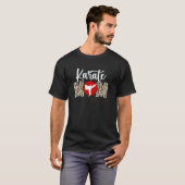 クラシック空手ママヒョウ柄空手母空手ママ Tシャツ (正面フル)