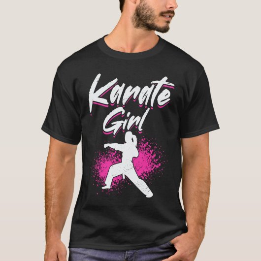 クラシック空手空手少女 Tシャツ (正面)