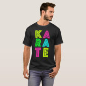 クラシック空手黒帯着道着空手 Tシャツ (正面フル)