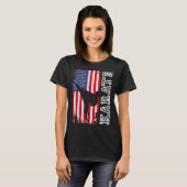 クラシック空手 アメリカ国旗 7月4日 愛国 アメリカ Tシャツ (正面フル)