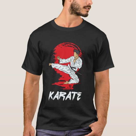クラシック空手 飛び蹴り Tシャツ (正面)