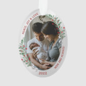 クラシック第生まれたばかりの1期クリスマスプラントシルバーフレーム オーナメント (裏面)