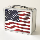 クラシック米国国旗 メタルランチボックス (裏面)