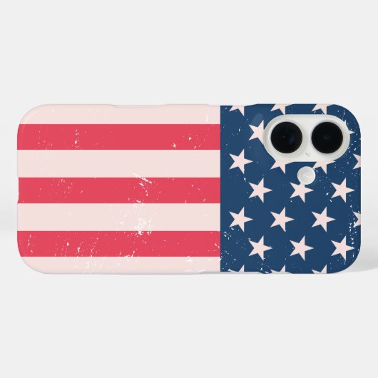 クラシック米国旗グランジ Case-Mate iPhoneケース (裏面 (横))