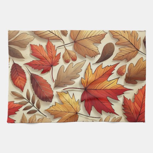 クラシック紅葉 キッチンタオル (横)