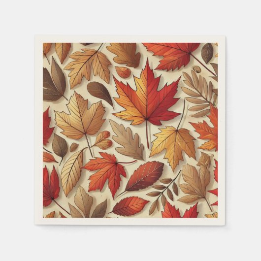 クラシック紅葉 スタンダードカクテルナプキン (正面)