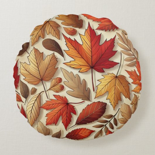 クラシック紅葉 ラウンドクッション (正面)