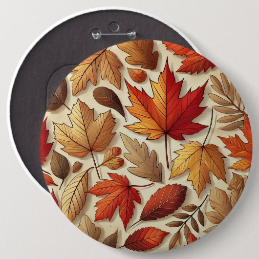 クラシック紅葉 缶バッジ (正面&裏面)