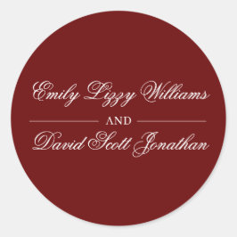 クラシック紅赤書本 ラウンドシール