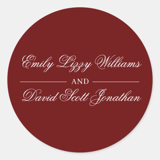 クラシック紅赤書本 ラウンドシール (正面)