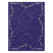 クラシック紙吹雪とパーティー帽子 テーブルクロス (正面)