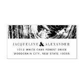 クラシック素朴モダン木目冬の結婚式 セルフインキングスタンプ (デザイン)