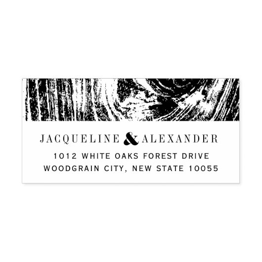 クラシック素朴モダン木目冬の結婚式 セルフインキングスタンプ (デザイン)