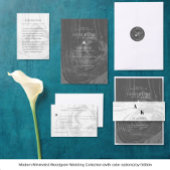 クラシック素朴モダン木目冬季結婚式 招待状