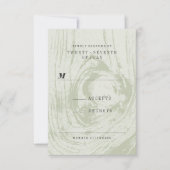 クラシック素朴モダン木目春の結婚式 出欠カード (正面)