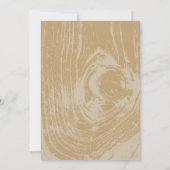 クラシック素朴モダンWoodgrain結婚 Autumn's 招待状 (裏面)